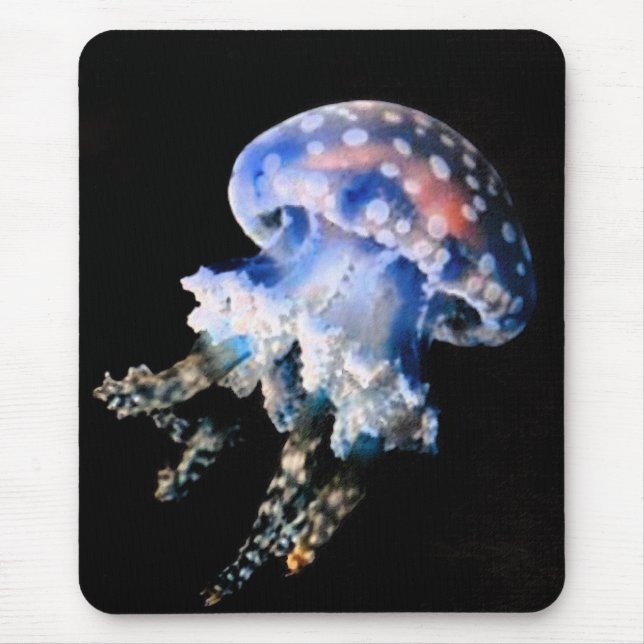 Blue Jellyfish Computer Mouse Pad Mousepad (Vorne)