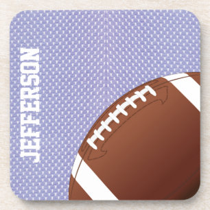 Blue Jersey und Football Custom Untersetzer