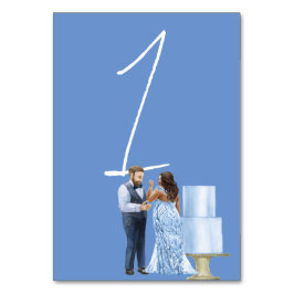 Blue Jewel Wedding Event Empfang Tischnummer