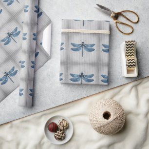 Blue Jeweled Dragonfly Geschenkpapier