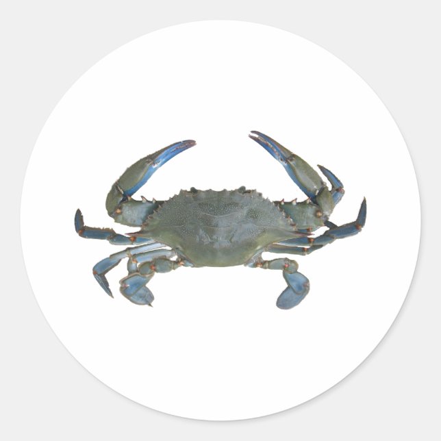 Blue "Jimmy" Crab Runder Aufkleber (Vorderseite)