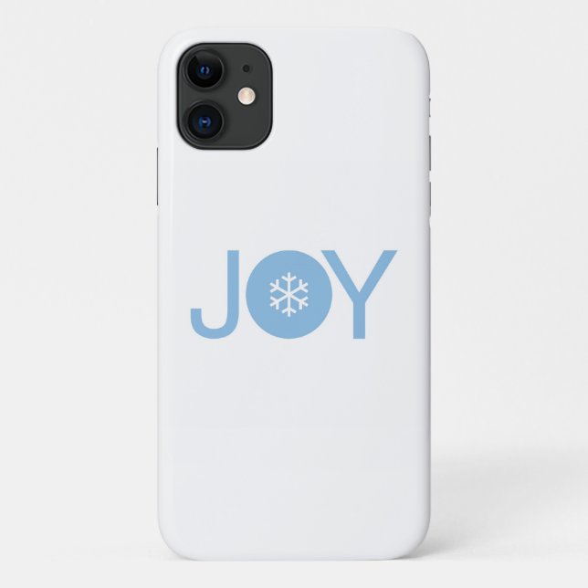 Blue Joy Noël iPhone 11 Coque (Dos)