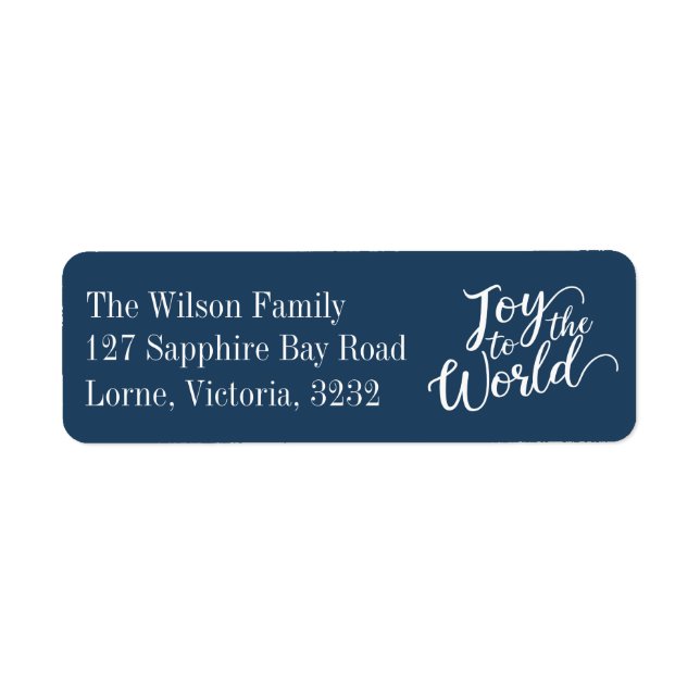 Blue Joy to the World Holiday Address (Vorne)