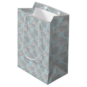 Blue Jungle Tiger Muster Mittlere Geschenktasche Geschenktüte