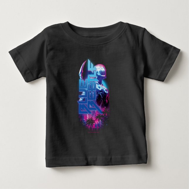 Blue Käfer Retrowave City Lights Baby T-shirt (Vorderseite)