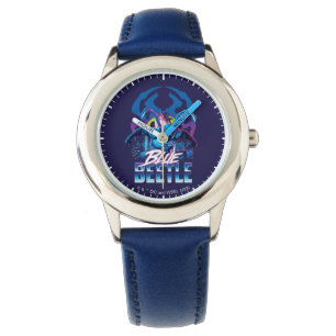 Blue Käfer Retrowave City Sunset Armbanduhr