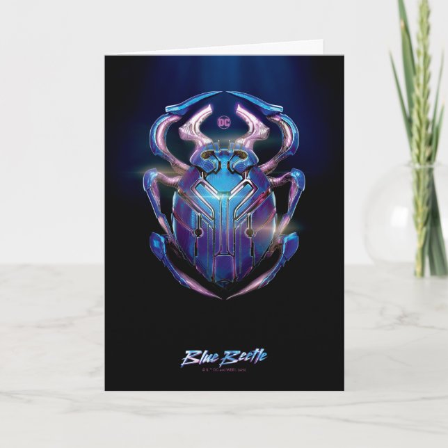 Blue Käfer Scarab Theatrales Poster Karte (Vorderseite)