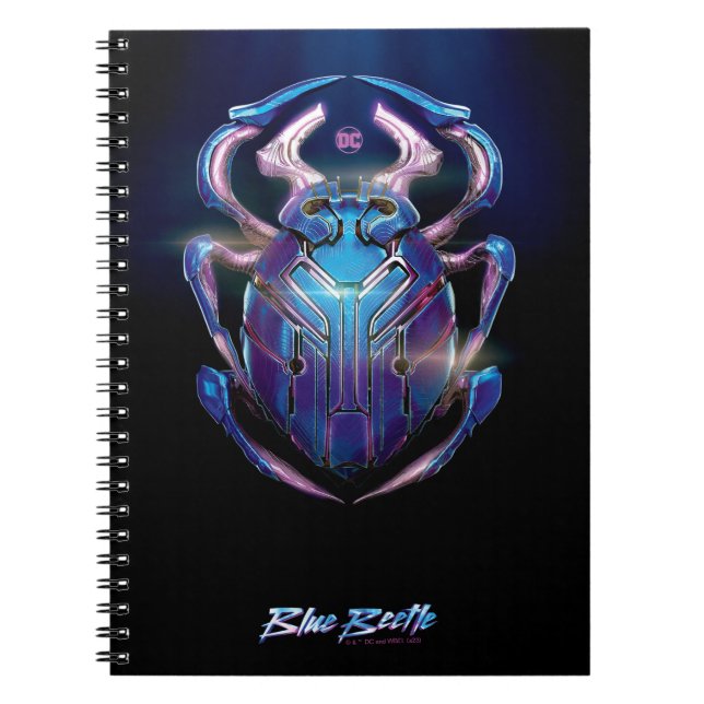 Blue Käfer Scarab Theatrales Poster Notizblock (Vorderseite)