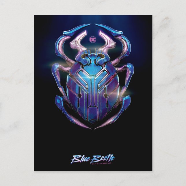Blue Käfer Scarab Theatrales Poster Postkarte (Vorderseite)