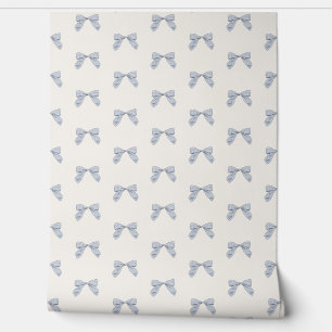 Blue Kariert Bow Elegant Baby Kinderzimmer Tapete
