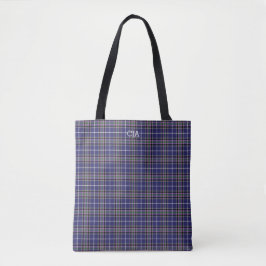 Blue Kariert Clan Alexander Tartan Monogram Tasche