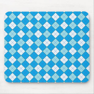 Blue Kariert Mousepad