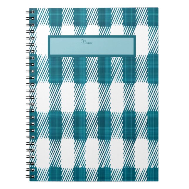 Blue Kariert NoteBook Notizblock (Vorderseite)