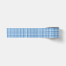 Blue Kariert Satin Ribbon Satinband