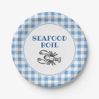 Blue Kariert Seafood Boil Party