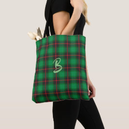 Blue Kariert Tartan Scotch Monogram Cool Tote Bag Tasche