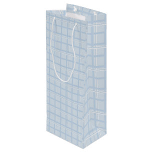 Blue Kariert Wine Gift Bag Geschenktüte Für Weinflaschen