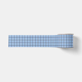 Blue Karos Hütte Charm Ribbon Ripsband