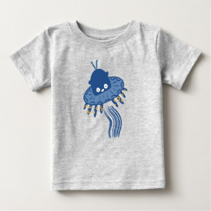 Blue Kawaii Octopus UFO Baby T-shirt