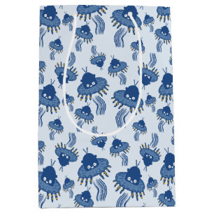 Blue Kawaii Octopus UFO Mittlere Geschenktüte