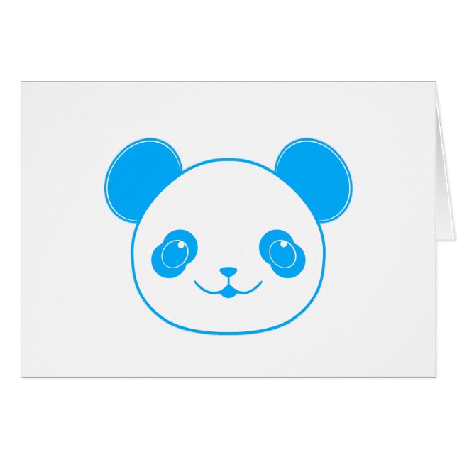 Blue Kawaii Panda Bear (Vorderseite (Horizontal))