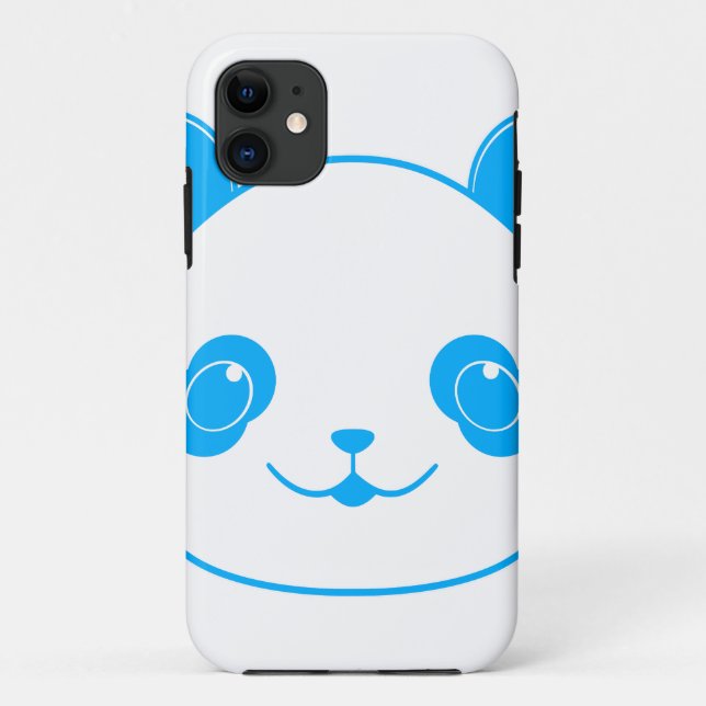 Blue Kawaii Panda Bear Case-Mate iPhone Hülle (Rückseite)