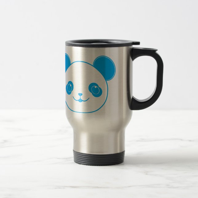Blue Kawaii Panda Bear Reisebecher (Rechts)