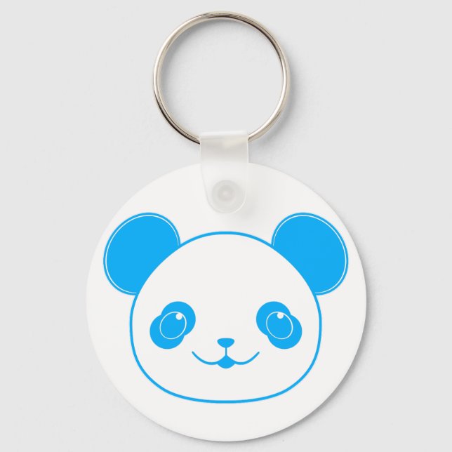 Blue Kawaii Panda Bear Schlüsselanhänger (Vorderseite)
