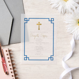 Blue Key griechisch-orthodoxe Christening Boy Tauf