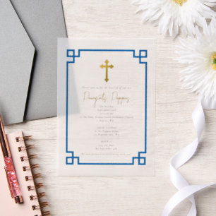 Blue Key griechisch-orthodoxe Christening Boy Tauf