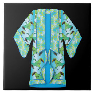 Blue Kimono Keramik Tile Fliese