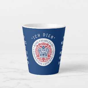 Blue KING CHARLES III Coronation Milchtasse