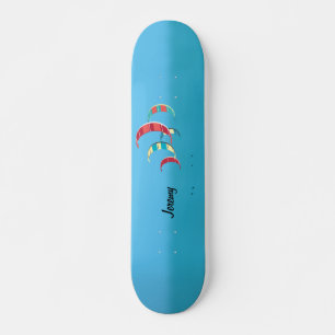 Blue Kite Surfboard Themed Skateboard
