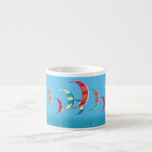 Blue Kiteboarding Design Espressotasse