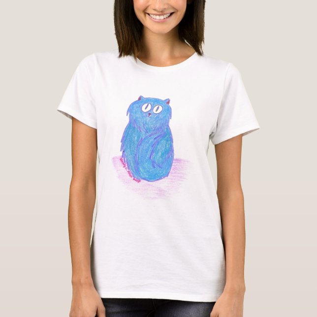 Blue Kitten T-Shirt (Vorderseite)
