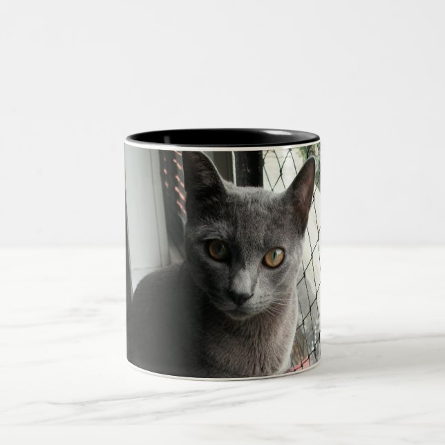 Blue kitty mug (Centre)