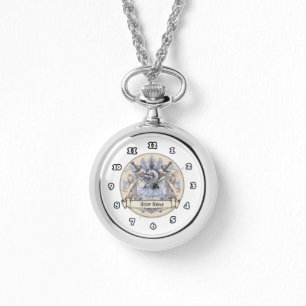 Blue Knight Familienwappen Nachname Armbanduhr