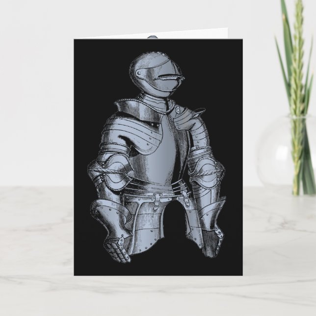 Blue Knight Greeting Card Karte (Vorderseite)