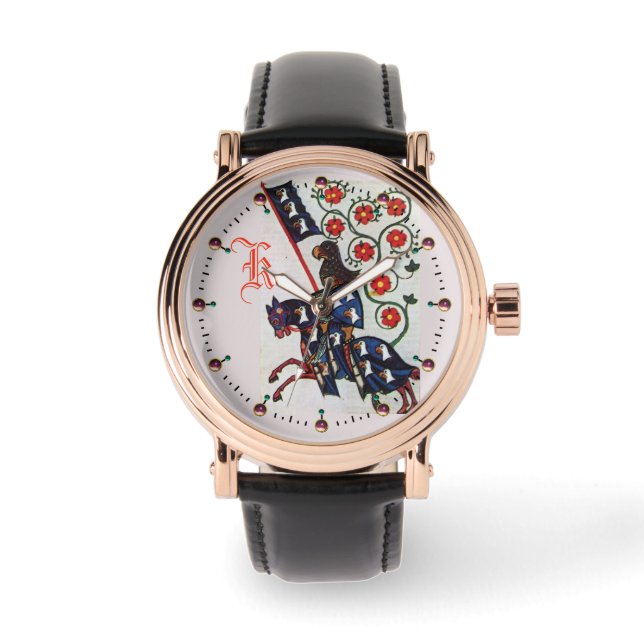 BLUE KNIGHT MEDIEVENT MINIATURMONOGRAMM ARMBANDUHR (Vorderseite)