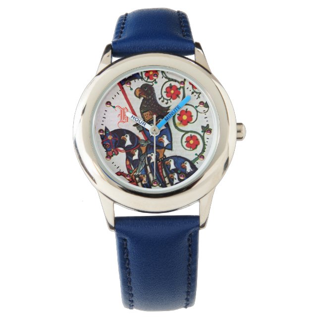 BLUE KNIGHT MEDIEVENT MINIATURMONOGRAMM ARMBANDUHR (Vorderseite)