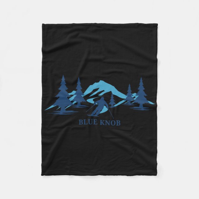 Blue Knob Pennsylvania Ski Resort Skier Fleecedecke (Vorderseite)