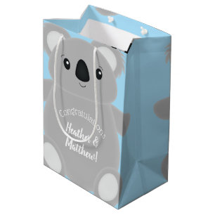 Blue Koala Bear Baby Dusche Mittlere Geschenktüte