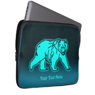 Blue Kodiak Bear Laptopschutzhülle