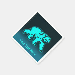 Blue Kodiak Bear Serviette