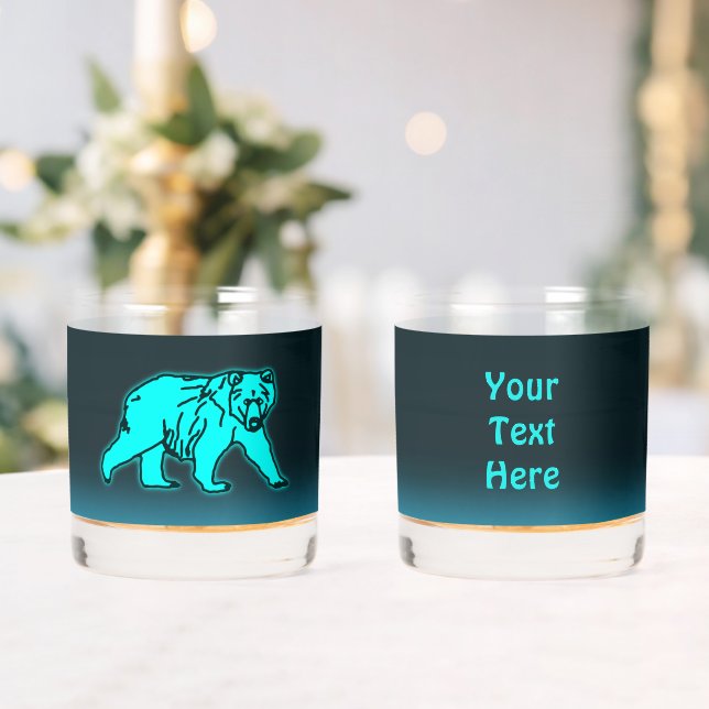 Blue Kodiak Bear Whiskyglas (Insitu (Hochzeit))