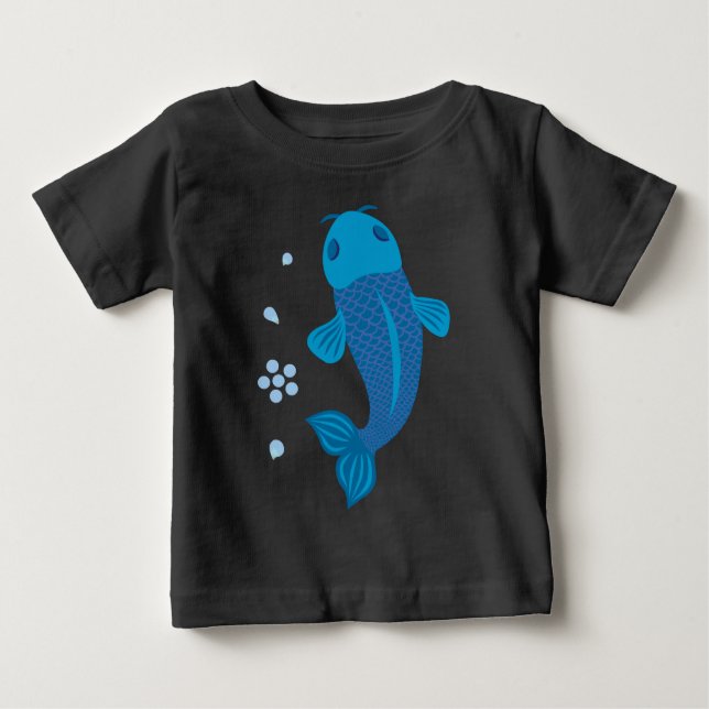Blue Koi Fish Baby T-shirt (Vorderseite)