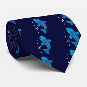 Blue Koi Fish Krawatte