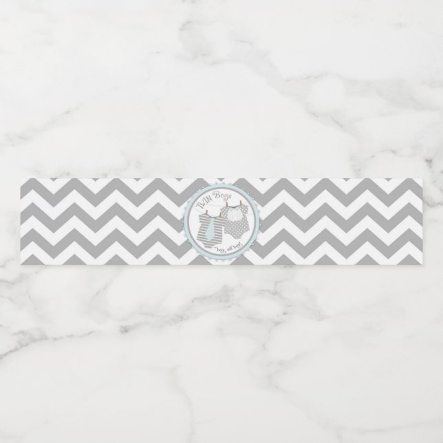 Blue Krawatte Bow-Krawatte Zickzack Twin Boys Baby (Einzelnes Label)