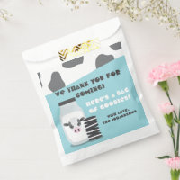 BLUE Kuhmilch und Cookies Baby Shower Fevor Tasche