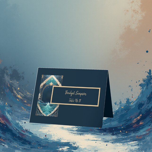 Blue Küstenvibe geklappt Dankeschön Karte (Von Creator hochgeladen)